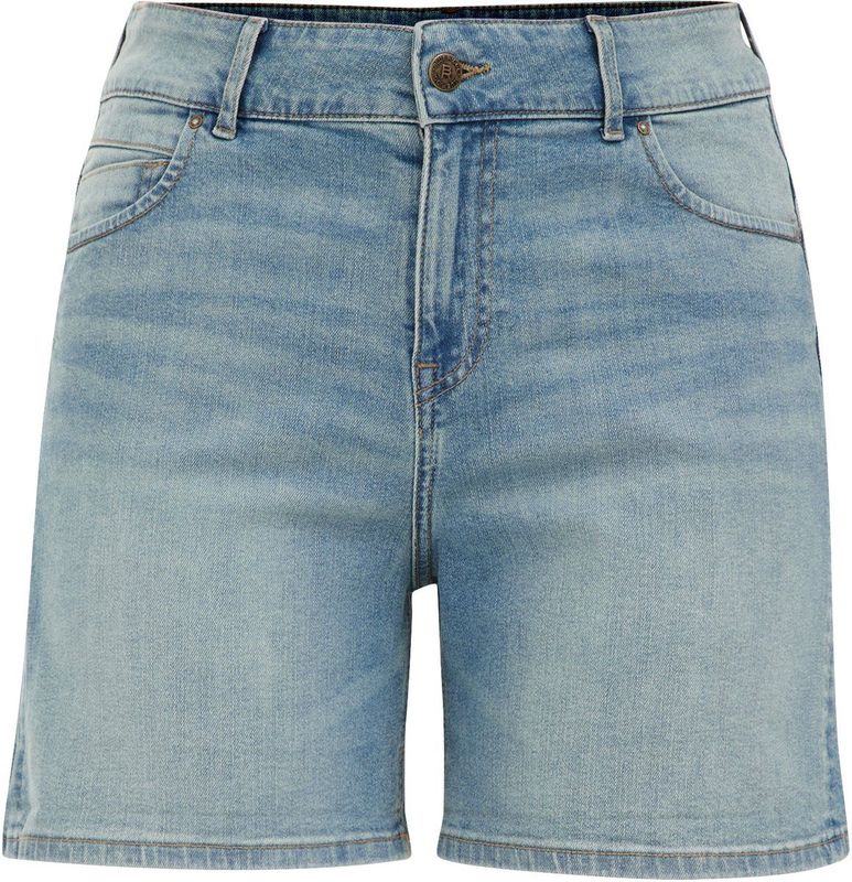 WE Fashion Curve slim regular waist denim short medium blue denim