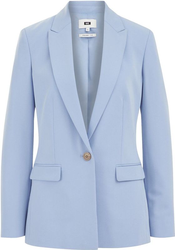 Blazer - Effen - Licht Gevoerd - Normale Pasvorm - Lange Mouw