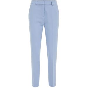 WE Fashion - Pantalon - Lichtlila - Gevoerde Zoom/Rand, Ritssluiting, Riemlussen, Regular Pasvorm, Mid Waist