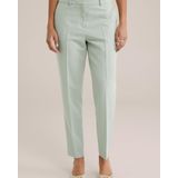 WE Fashion - Slim Fit Pantalon - Mintgroen - Luxe Geweven Stof