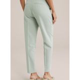 WE Fashion - Slim Fit Pantalon - Mintgroen - Luxe Geweven Stof