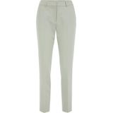WE Fashion - Slim Fit Pantalon - Mintgroen - Luxe Geweven Stof