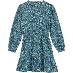 WE Fashion Jurk  navy / donkerblauw / pasteelgeel / grasgroen