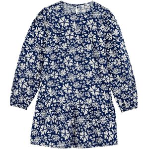 WE Fashion Jurk  donkerblauw / wit