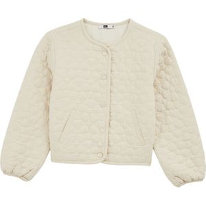 WE Fashion - Zomerjas - Ecru - Katoen - Drukknoopsluiting