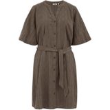 WE Fashion - Dames Jurk - Mosgroen - Viscose - Regular Fit