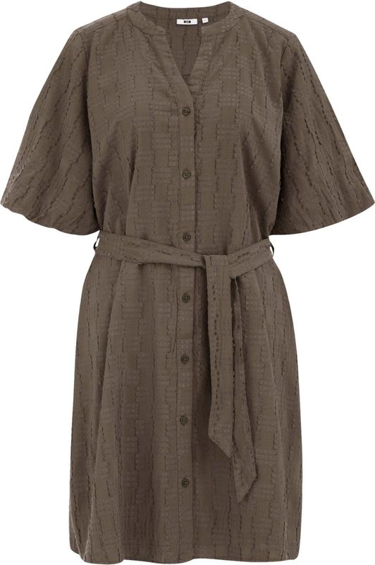 WE Fashion - Dames Jurk - Mosgroen - Viscose - Regular Fit