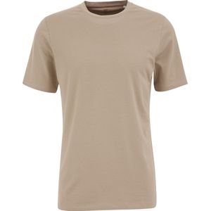 WE Fashion - T-shirt - Beige - Katoen met Elastaan