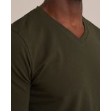 WE Fashion Heren T-shirt met V-hals