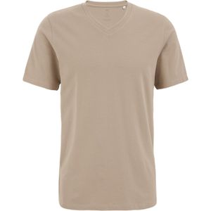 WE Fashion - T-shirt - Faded Teak - Katoen - Slanke Pasvorm