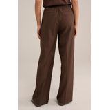 WE Fashion - Wide Leg Pantalon - Bruin - Regular Fit