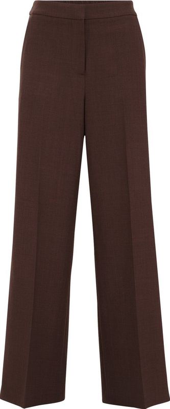 WE Fashion - Wide Leg Pantalon - Bruin - Regular Fit