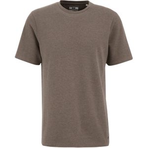 WE Fashion - T-shirt - Bruin - Regular Pasvorm - Katoen