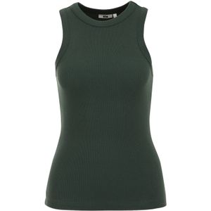 Haltertops - Effen - Mouwloos - Slanke Pasvorm - Ronde Hals - Jersey