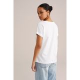 Shirt - Effen - Jersey - V-hals - Kwartmouw