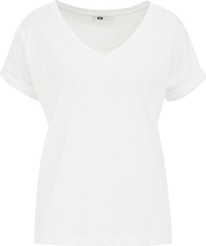 Shirt - Effen - Jersey - V-hals - Kwartmouw