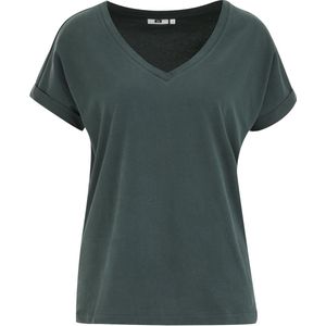 WE Fashion - Top - Donkergroen - Katoen