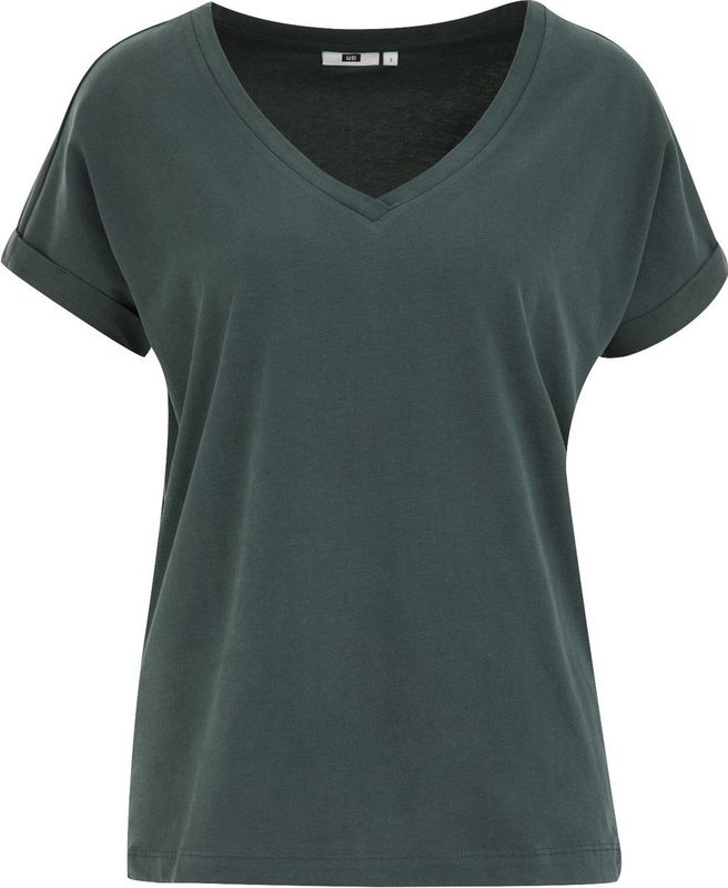 WE Fashion - Top - Donkergroen - Katoen