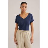 T-shirt - V-hals - Katoen - Regular Fit - Korte Mouwen