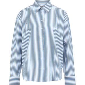 WE Fashion - Gestreepte Blouse - Blauw - Dames