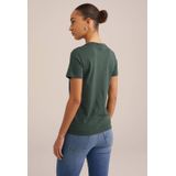 WE Fashion - Shirt - Effen - Kwartmouw - Normale Pasvorm