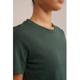 WE Fashion - Shirt - Effen - Kwartmouw - Normale Pasvorm