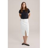 WE Fashion - T-shirt - Zwart - Dames - Katoen - Korte Mouwen