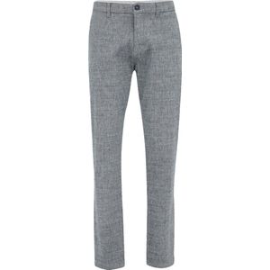 WE Fashion Heren slim fit chino met structuur