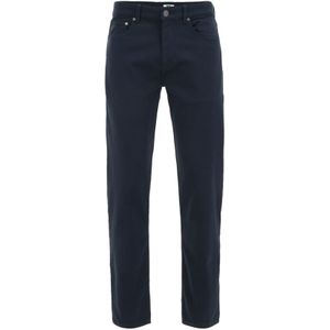 WE Fashion - Heren Slim Fit Broek - Donkerblauw - Katoen