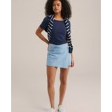 WE Fashion - Dames T-shirt - Korte Mouwen - Boothals