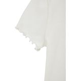WE Fashion - T-shirt - Wit - Rib Gebreid