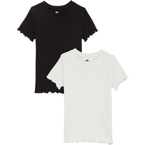 WE - Fundamentals T-shirt - Zwart/Wit - Set van 2