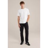 Broek - Katoen-Linnen Mix - Slim Fit - Smalle Pijpen - Lichtgrijs