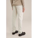 WE Fashion - Slim Fit Broek - Gebroken Wit - Katoen-Linnenmix