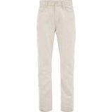 WE Fashion - Slim Fit Broek - Gebroken Wit - Katoen-Linnenmix