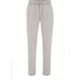 Pantalon - Tapered Fit - Beige - Katoen-Linnenmix - Relaxte Pasvorm