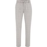 Pantalon - Tapered Fit - Beige - Katoen-Linnenmix - Relaxte Pasvorm