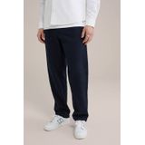 WE Fashion - Regular Chino - Donkerblauw - Katoen met Elastaan