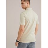 WE Fashion - Shirt - Beige - Slanke Pasvorm - Knoopsluiting - Polokraag