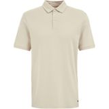 WE Fashion - Shirt - Beige - Slanke Pasvorm - Knoopsluiting - Polokraag