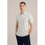 WE Fashion - Shirt - Lichtgrijs - Polokraag - Kwartmouw