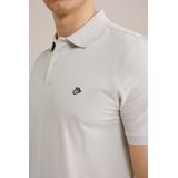 WE Fashion - Shirt - Lichtgrijs - Polokraag - Kwartmouw