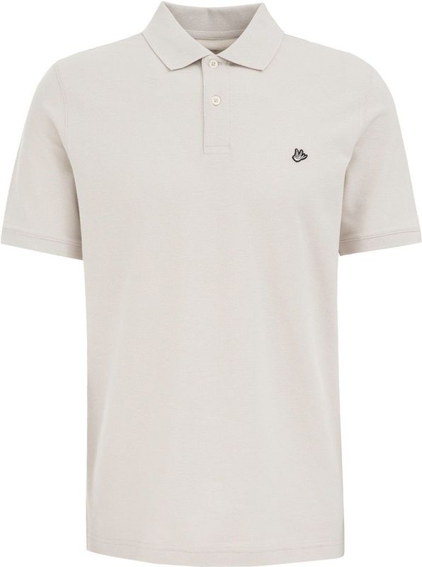 WE Fashion - Shirt - Lichtgrijs - Polokraag - Kwartmouw