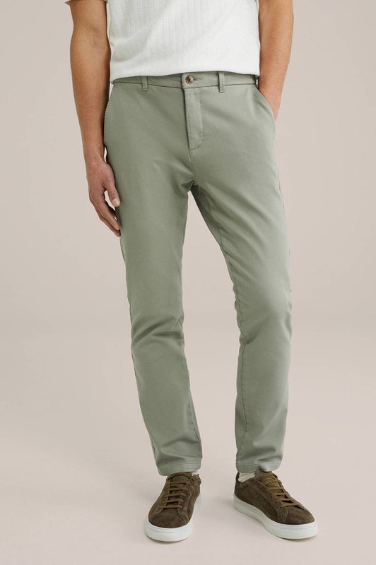 Fundamentals - Slim Fit Chino - Grijsgroen - Jog Kwaliteit