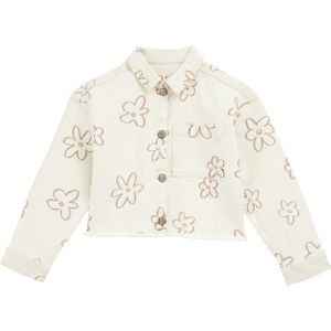 WE Fashion Meisjes denim jas met dessin
