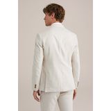 WE Fashion - Slim Fit - Blazer - Beige - Linnenmix