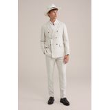 WE Fashion - Slim Fit - Blazer - Beige - Linnenmix
