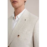 WE Fashion - Slim Fit - Blazer - Beige - Linnenmix