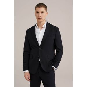 WE Fashion - Slim Fit Blazer - Zwart - Wolmix