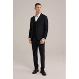 WE Fashion - Slim Fit Blazer - Zwart - Wolmix